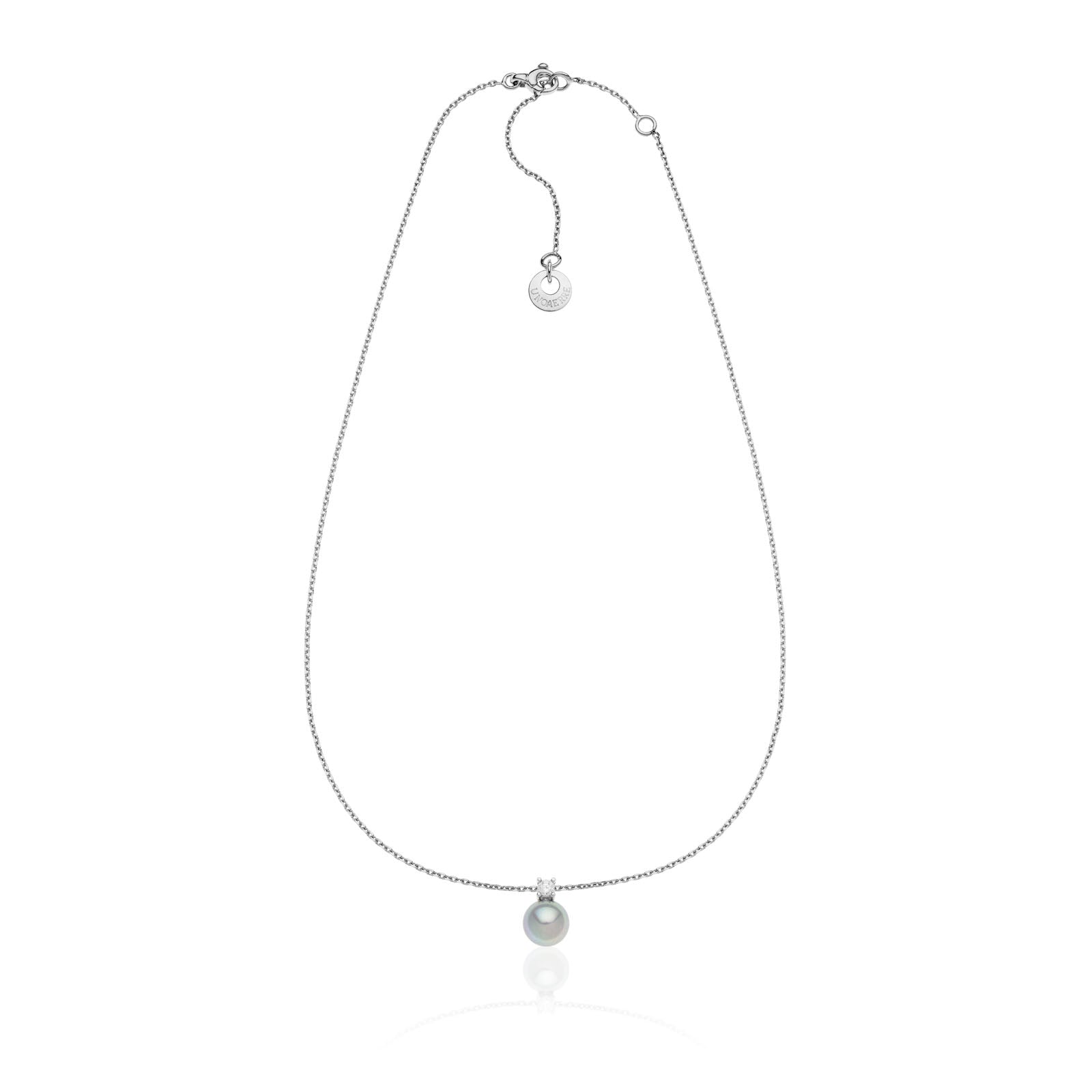 Collana Donna Unoaerre Argento 925 con perla grigia 557204